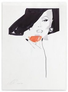 woman in a black hat