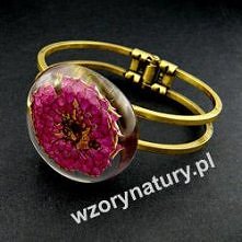 Bransoletka z prawdziwą cynią