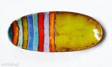 Patera ceramiczna w paski