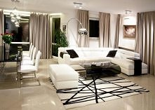 białe-czarne wnętrze