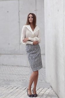 Marissa granatowa/biała bluzka 38