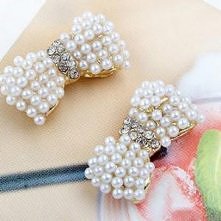 Perłowe kolczyki kokardki - zakochałam się!