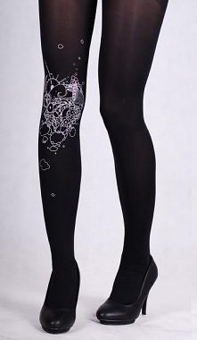 rajstopy Hidden Face czarny mat M