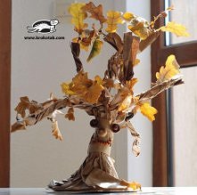 drzewo z papierowej torebki