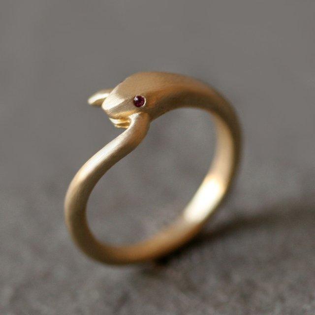 Ruby Snake Ring