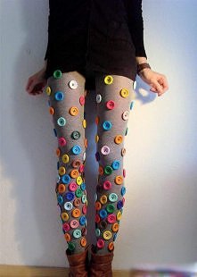 guziki + rajstopy = piękny ...