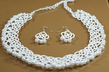 Koronkowo-perłowy komplet :)