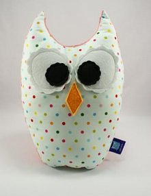 Sowa przytulanka-olbrzym, KROPKI POLKA DOT