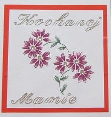 Kartka okolicznościowa - Kochanej Mamie - Haft Matematyczny