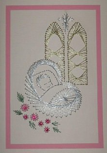 Kartka na Chrzciny - Haft Matematyczny