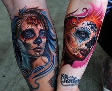 maxican sugar skull tattoo