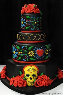 skull wedding cake