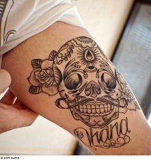candy skull tattoo
