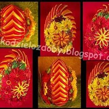 Karczoch połączony z cekinami i quillingiem :)