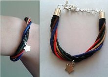 kolorowa bransoletka z gwiazdką ;) rzemyk, sznurek woskowany, warkocz ;) podoba Ci się i chcesz taką mieć? napisz! kasiulka45@gmail.com