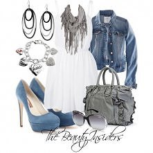 white & navy blue &...