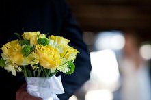 bukiet od świeżo upieczonego męża na sesji ;)