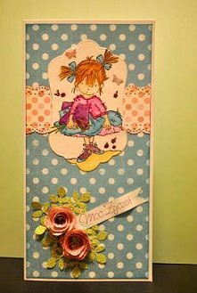 Wszystkiego najlepszego - turkus i groszki.