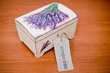 Skrzynka na biżuterię, lawendowa, diy