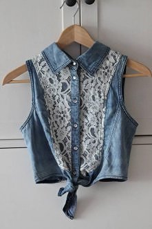 Podoba wam się takie zestawienie koszuli z koronka?;)