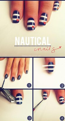  fashion, diy fashion projects, diy fashion ideas, diy fashion tips,  diy nautical nail design