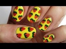 Strawberry Print Nail Art