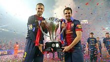 Gerard Pique i Cesc Fabregas.