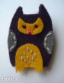 broszka sowa wyrób własny