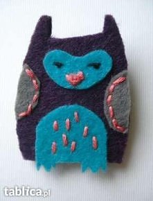 broszka sowa wyrób własny
