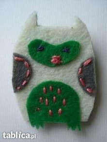 broszka sowa wyrób własny