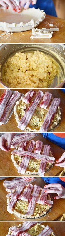 recipes with pictures, recipes in pictures, recipes pictures, pictures and recipes, pictures of recipes, mac cheese pie bacon lattice recipe