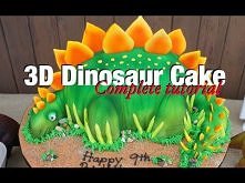 How to make Dinosaur cake - Complete video tutorial - Stegosaurus cake