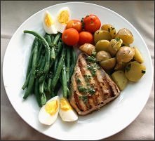 pierś+szparagowa+jajko+pomidorki+ziemniaki ♥♥♥ Maaaaamo! ^^