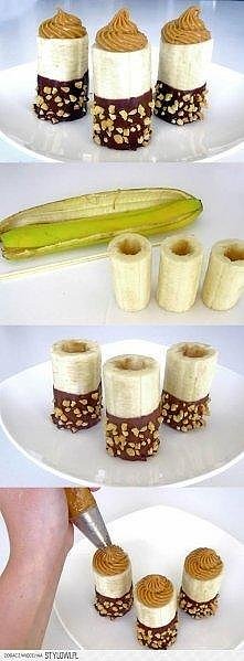 banan+czekolada+orzeszki+dowolny gęsty krem:)