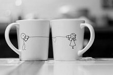 Kubki dla pary, prezent dla chłopaka, walentynki, kubki DIY.