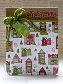 Kartka świąteczna domki