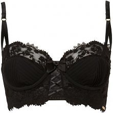 Koronkowy gorset bralet cza...