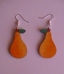 Drewniane kolczyki, wym. 4cm x 2,3cm