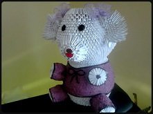 Misiaczka z origami modułowego ilosc modułow 3 614 szt :)