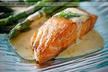 Łosoś w sosie cytrynowo- koperkowym