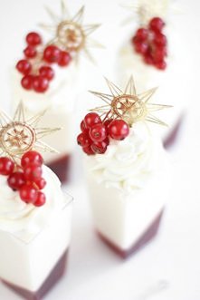 Winter White Marshmallow Mousse and Red Currant Verrines
