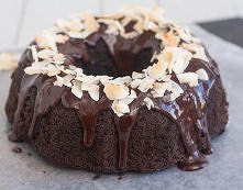 Glazed Chocolate Macaroon Bundt Cake
