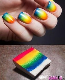 tęczowe ombre! :)