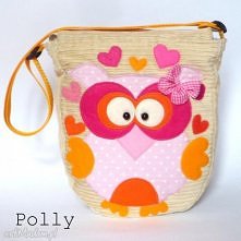 Sowa z kokardą i serduszkam...