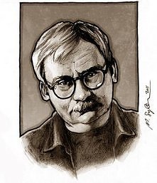 A ja myślę, że całe zło te­go świata bie­rze się z myśle­nia. Zwłaszcza w wy­kona­niu ludzi całkiem ku te­mu nie mających predyspozycji. ~ Andrzej Sapkowski