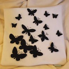 poduszka w filcowe motyle