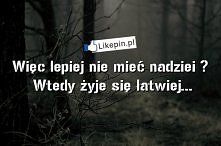 Więc lepiej nie mieć nadziei ?