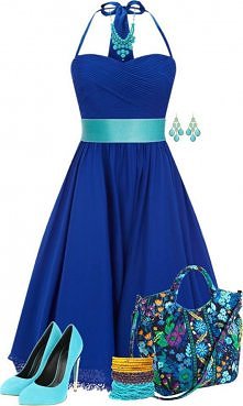 Szafirowa sukienka ...