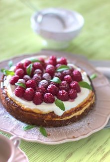 Cynamonowy sernik z malinami. JustMyDelicious.com