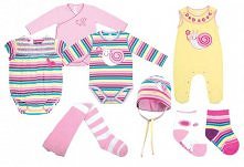 Urocze, tęczowe ubranka niemowlęce dla dziewczynek z kolekcji Humpty Dumpty Mariquita.